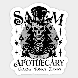 Salem Apothecary Skull Sticker